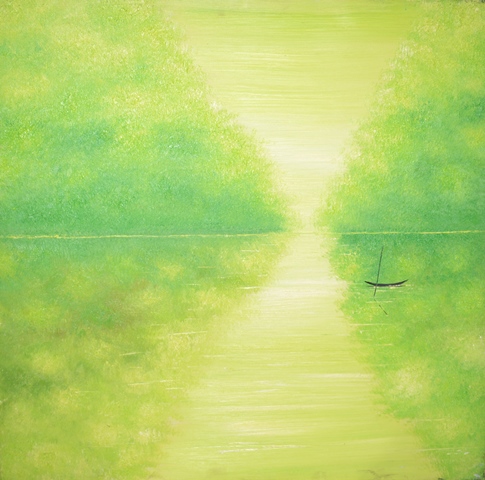 Tranh Sơn Dầu Thuyền Và Sông